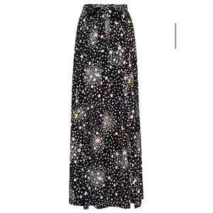 Moschino Silk Starry Sky Maxi Skirt